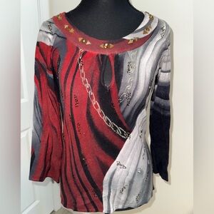 Alberto Makali funky pattern top